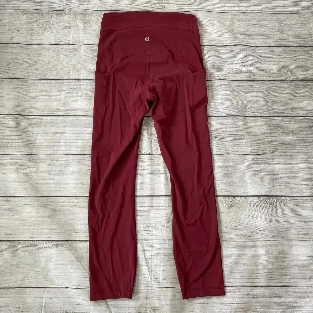 Lululemon Power Thru High Rise Tight Leggings 25” Women Size 4 Mulled Wine